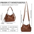 thumbnail image 3 of FALAN MULE Women Hobo Shoulder Bag Soft Leather Crossbody Purse with Multi Pockets Slouchy Handbag, 3 of 6
