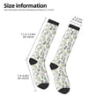thumbnail image 2 of Naloa Wisteria Flower Thigh High Socks Extra Long Stretchy Sock Women Over Knee High Opaque Stocking Daily Wear, 2 of 6
