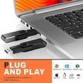 thumbnail image 2 of Unidad flash USB de 32 GB, paquete de 10 unidades USB 2.0, unidad flash USB Uflatek, unidad flash giratoria, memoria USB negra, unidad flash de metal con cables, 2 of 4