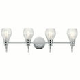 thumbnail image 2 of 45393BK Kichler Lighting Greeier - 4 Light Bath Vanity Approved for Damp Locations - with Transitional inspirations - 10.25 inches tall by 33.25, 2 of 7