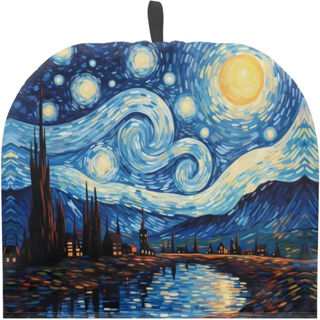 Hudotybom Starry Night Tea Cozy for Teapot Insulated Large Teapot Cover to Keep Warm Tea Kettle Cover Machine Washable Coffee Pot Cloth Covers Kitchen Home Decorations, CZA49