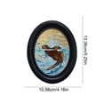 thumbnail image 6 of Oval Solid Wood Picture Frame, Whimsical Animal Art Print Tabletop Wall Decor Multi Design Option for Living Room Bedroom Home Decoration, 6 of 6