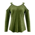 thumbnail image 4 of EDFBUYKRS Women Plus Size Tops Pleated Crewneck Long Sleeve Shirts Dressy Casual Blouses Fall Tunic Tops Xl, 4 of 5