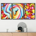 thumbnail image 2 of wall26 Framed Canvas Print Wall Art Set Variety of Rainbow Candy Food Dessert Photography Realism Contemporary Scenic Colorful Multicolor for Living Room, Bedroom, Office - 16"x24"x3 BLACK, 2 of 5