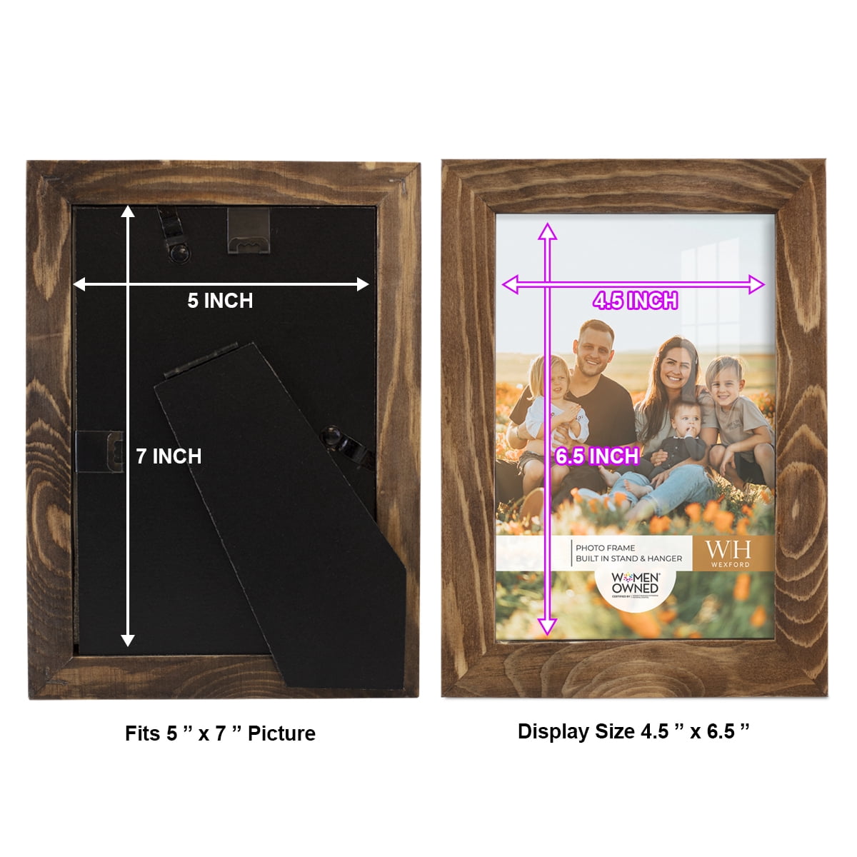 Woodgrain 5 in. x 7 in. Walnut Picture Frame