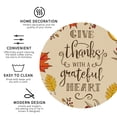 thumbnail image 3 of Gaeub Thanksgiving With A Grateful Heart Print 4 Pcs Leather Coasters for Drinks ,Drink Coasters Sets,Drink Table Cup Coasters for Living Room Kitchen Coffee Decor-Round Shape, 3 of 6