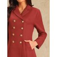 thumbnail image 4 of DARING DIVA Tweed Blazer Collared Double Breasted A-Line Dress Small Red, 4 of 7