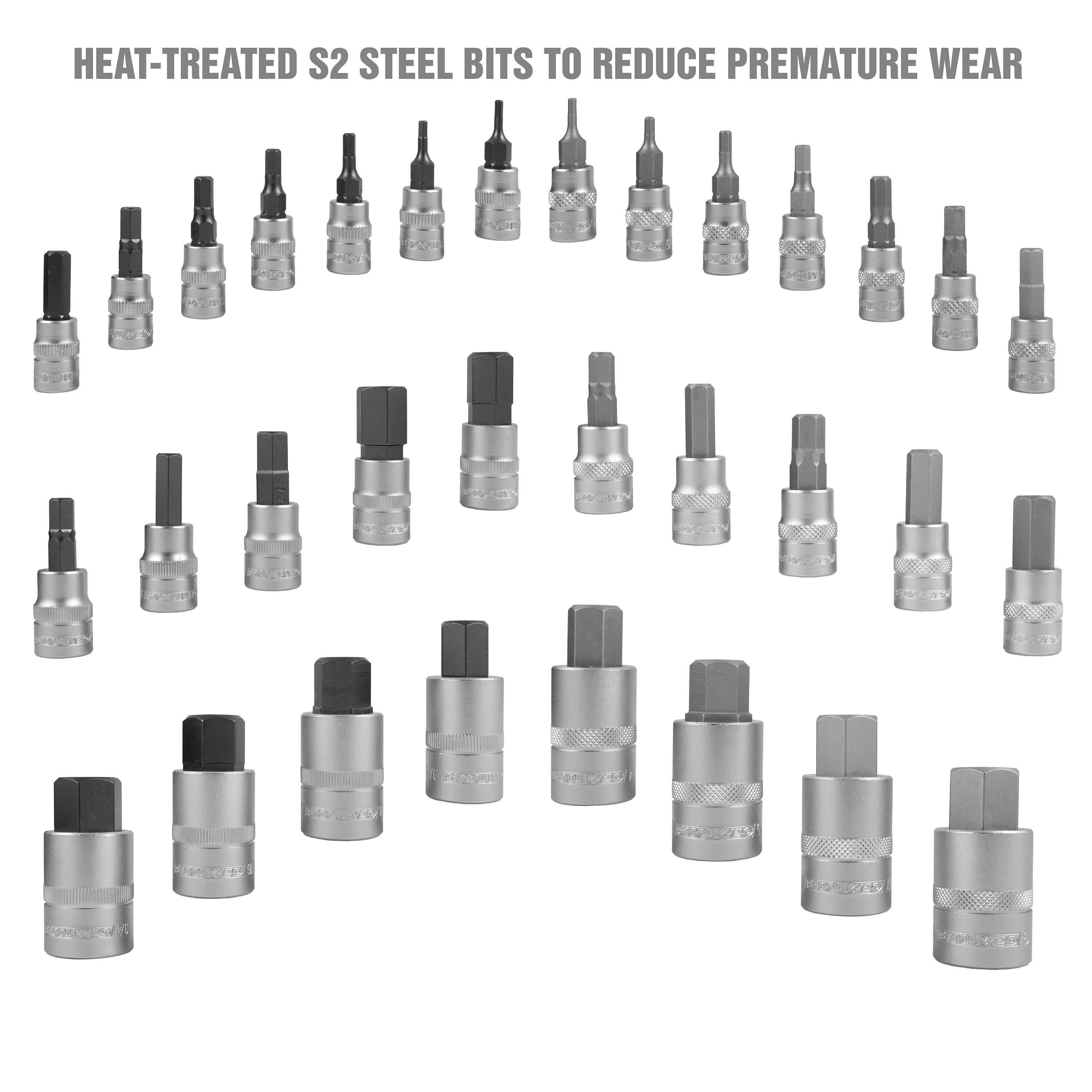 OEMTools 32 Piece Hex Bit Socket Set