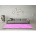 thumbnail image 3 of Ahgly Company Indoor Round Solid Pink Modern Area Rugs, 6' Round, 3 of 4