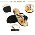 thumbnail image 3 of GZHJMY Flip Flops Slippers for Women/Men Outdoor Summer Beach Sandals Shower Shoes with Retro Beige Honey Bees And Sunflowers Element Summer Slippers, 3 of 7