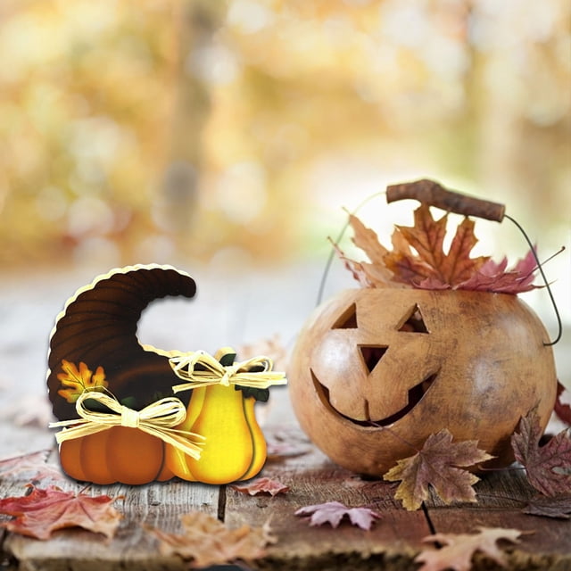 Meitianfacai Thanksgiving Wooden Decorations Thanksgiving Party Scene Decoration
