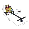 thumbnail image 6 of Balieda Hoverboard Go Kart with Foam-Covered Handlebars, Hoverboard Seat Attachment Accessory for 6.5" 8" 8.5" 10" Hoverboard, Adjustable Frame Length & Rubber Wheel, Camouflage, 6 of 9