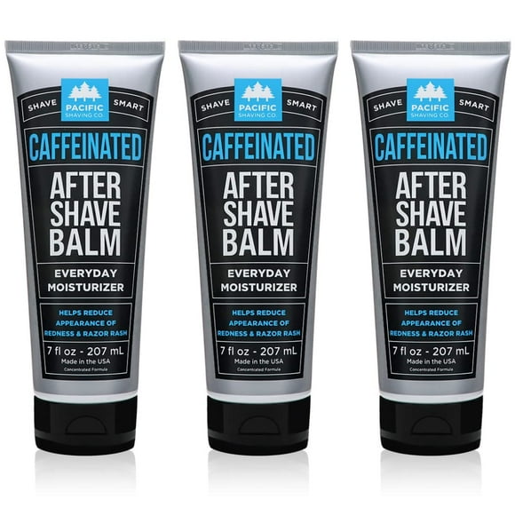 Pacific Shaving Company Caffeinated Aftershave Paraben-Free Made In Usa 7 Oz (Pack Of 3)