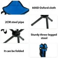 thumbnail image 3 of LAMIRO Foldable Small 3-Legged Canvas Chair, Portable Folding Seat, Outdoor Tripod Stool, Fishing Picnic Chair, 3 of 7