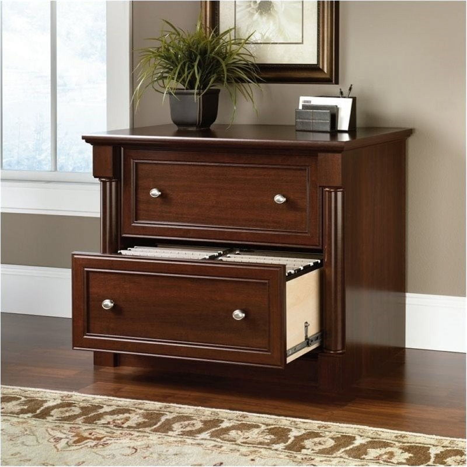 Bowery Hill 2 Drawer Wood Lateral File Cabinet in Select Cherry