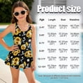 thumbnail image 5 of DISNIMO Sunflower Hummingbird Daisy Printed Girls One Piece Swimsuits Sleeveless Swimdress Soft Stretch Bathing Suit with Skirt Quick Dry Swimwear for Kids Girls, 5 of 8