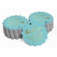 thumbnail image 2 of Inkdotpot Real Gold Foil Thank You Baby/ Bridal Shower Tags Favor Hang Paper Tags 100 Pieces, 2 of 7