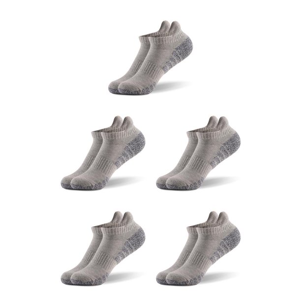 Guardurnaity 1 par de calcetines tobilleros de algodón para deportes de interior y exterior, correr, Fitness, mujeres, hombres, calzado para el Gris claro METRO 5Conjunto