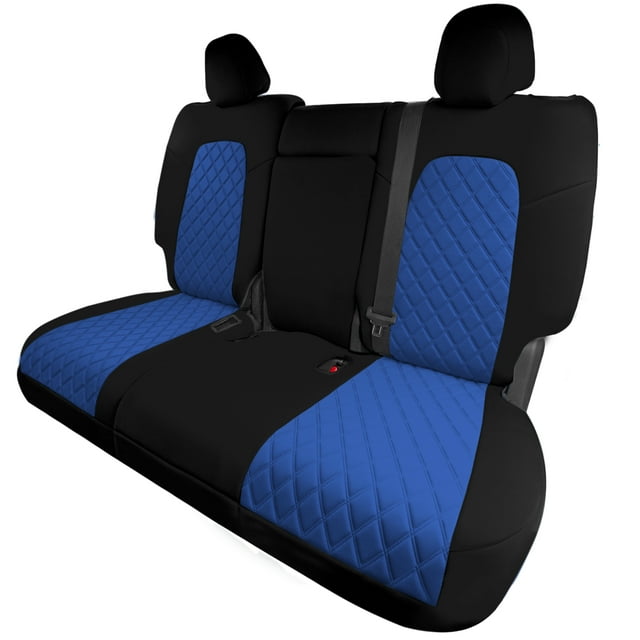For 2020-2024 Tesla Model Y FH Group Waterproof Neoprene Custom Fit Made Car Seat Covers - Rear Blue