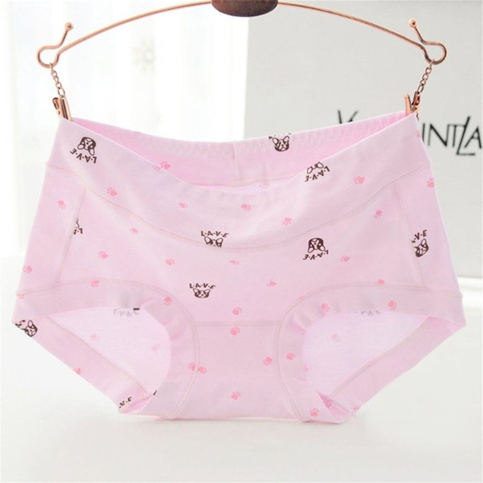 Bean Girls Cute Cartoon Printing Panties Middle Waist Comfortable ...