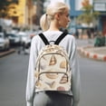 thumbnail image 7 of FORMRS Mini Backpack Purse for Women Quilted Travel Daypack Casual Shoulder Bag, Beige Watercolor Seashells, 7 of 7