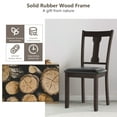 thumbnail image 5 of Topbuy Set of 2 Dining Room Chairs Modern Wood Dining Side Chair High Back Kitchen Chairs with Rubber Wood Frame Coffee, 5 of 8