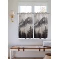 thumbnail image 6 of Kitchen Curtains 54 Inches length, National Parks Window Treatment Curtain Drapes, Canadian Smokey Mountain Cliff Idyllic Thermal Insulated Drapes for Basement Hotel RV, 42"x54", 2 Panels, 6 of 7