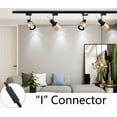 thumbnail image 4 of FSLiving Track System Connector I Shape Connector LED Spotlight Rail H Type 3-Wire-1 Circuit Track Pendant Lighting Connector-2PCS （White）, 4 of 5