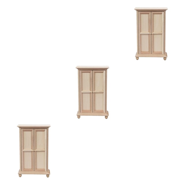 Vogacara Mini vitrina para casa, casilleros de de doble puerta DIY en miniatura, accesorio de muebles Retro de microescena, sala de estar de color Type1 NO1 Vogacara CBP481101