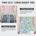 thumbnail image 6 of Fairy Tale Princess Castle Pattern Apron-Garden Aprons for Women with Pockets-Cotton Linen Waterproof Kitchen Cooking Gardening Aprons Adjustable for Kitchen,Cooking,BBQ and Salon 33x27 Inch, 6 of 7