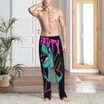 thumbnail image 3 of Cauagu Rex Dinosaur With Sunglasses Mens Pajama Pants Sleep & Lounge Pants,PJ Bottoms with Pockets-, 3 of 7