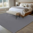 thumbnail image 4 of Non-Slip Rug Pad Rugs Pure Color Light Gray Rectangle Area Rugs 5x7Ft Soft Carpet Pads for Living Room Kids Room, Minimalist Style Grey, 4 of 9