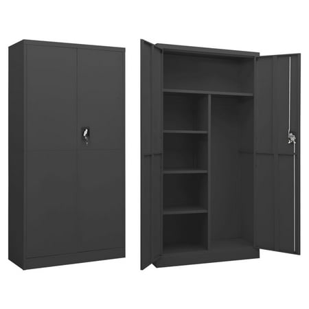 Suzicca Locker Cabinet Anthracite 35.4 x15.7 x70.9  Steel