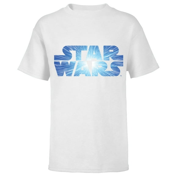 Star Wars Logo Jump to Lightspeed - Short Sleeve T-Shirt for Kids - Customized-White