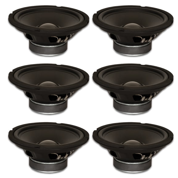 6 Goldwood Sound GW-8024 Rubber Surround 8" Woofers 190 Watts each 4ohm Replacement Speakers