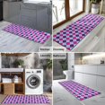 thumbnail image 2 of Pink Purple Checkered Pattern Kitchen Rug Mat,Kitchen Runner Rugs Non Skid Washable,Decorative Kitchen Floor Mats for Kitchen,Sink,Laundry,17"X47", 2 of 5