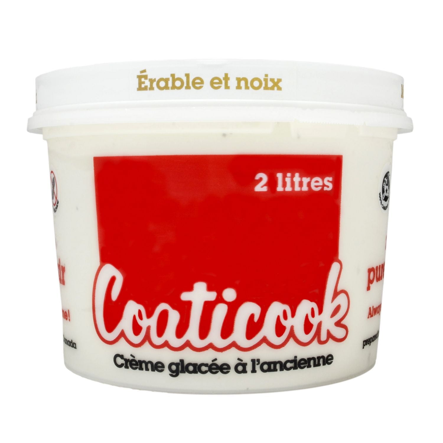 Crème glacée Coaticook érable et noix, sans arachides, sans gluten