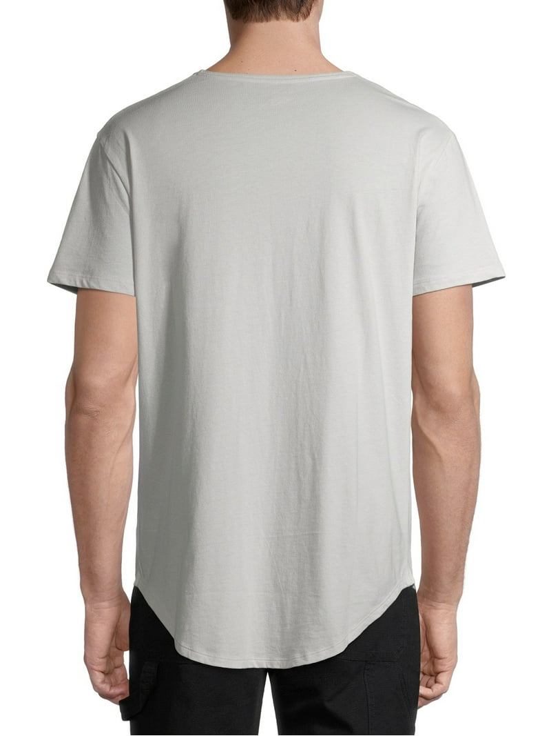 No Boundaries Men's Eelongated T-Shirt 2-Pack Cotton Tee