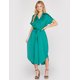 thumbnail image 2 of Vestido camisero satinado color Verde AMAD Casual para mujer Talla S, 2 of 4