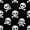 Black White, variant on Manfei Gothic Skull Twin Duvet Cover, Happy Halloween Twin Bedding, Pink White Cream,Pink Reversible,1 Duvet Cover and 1 Pillowcase,2pcs,No Comforter
