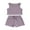 Purple, variant on Wassery Toddler Girl Summer 2 Piece Outfits 6M 12M 18M 24M 3T 4T Infant Baby Clothes Sleeveless Rib Knit Tank Tops Elastic Waist Shorts Set