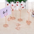 thumbnail image 4 of EeaseMX 12 soportes para fotos con forma de corazón de oro rosa, para colocar números de mesa y sujetar menús de papel para bodas., 4 of 7