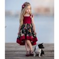 thumbnail image 3 of HAWEE Robe d'Été pour Fille en Coton à Col Licou Sans Manches Robe Décontractée Jupe Irrégulière à Motif Floral pour Filles 1-6 Ans, 3 of 7
