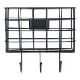 thumbnail image 2 of 23" Black Farmhouse Wire Wall Organizer with Hooks, 2 of 3