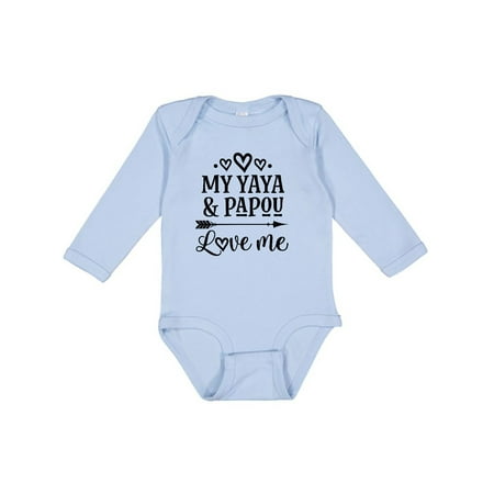 

Inktastic My Yaya and Papou Love Me Gift Baby Girl Long Sleeve Bodysuit