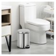thumbnail image 2 of Stainless Steel Trash Can 6 Liter, Step Pedal Bathroom Garbage Can - Small Round Wastebasket with Removable Inner Bucket for Home, Office, Dorm, 2 of 7