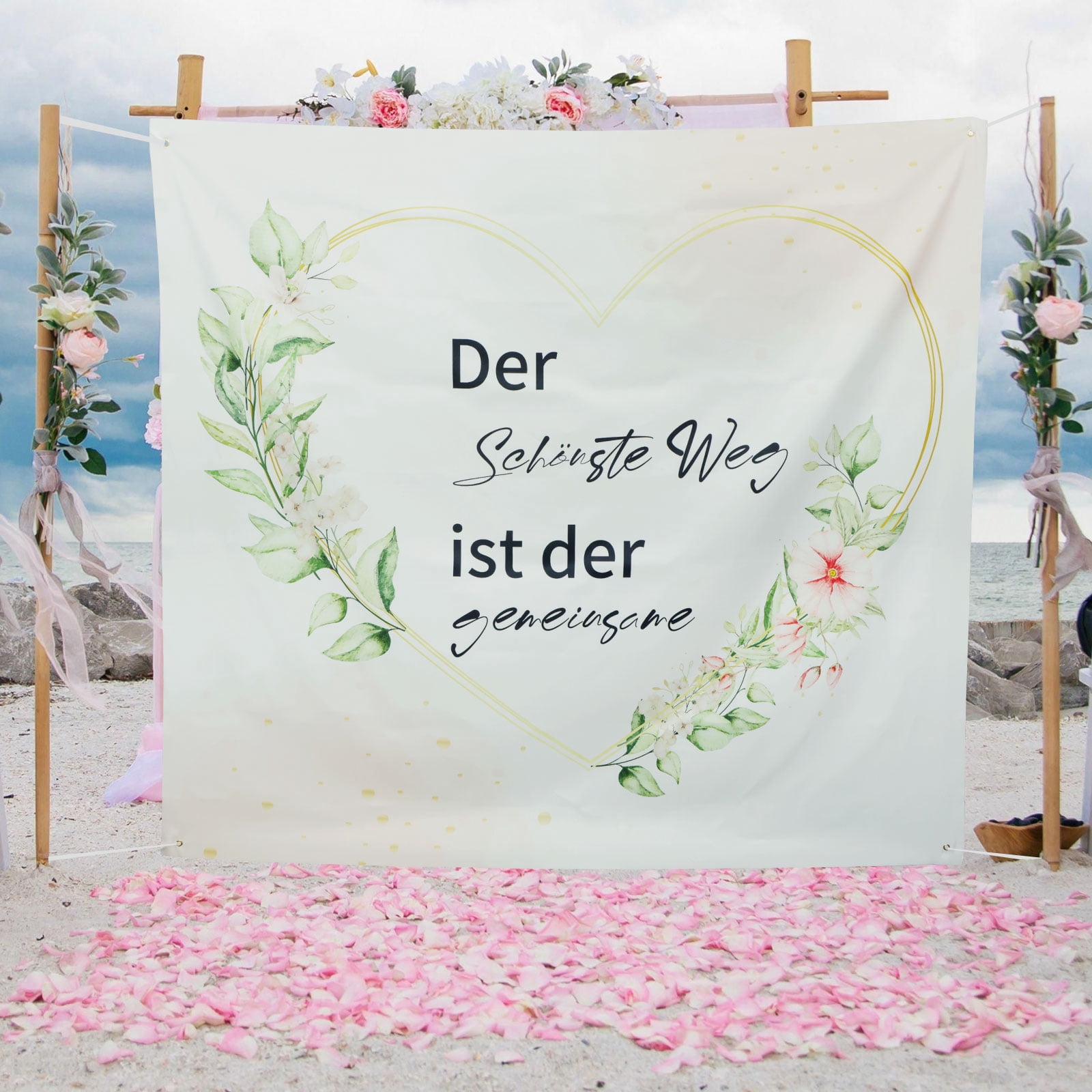 Morima Wedding Sheet,Cutting Out Heart Bed Sheet with 2 Scissors and 6M Rope Decorative Wedding