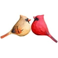 thumbnail image 2 of 2PCS Small Cardinal Figurines, Loving Cardinals Present for Couple, Carved Bird Figurine Decor for Home and Outdoor Display, 2 of 6