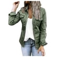 thumbnail image 1 of Blouse Décontractée pour Femmes, Veste en Jean Perforée avec Boutons et Poches, 1 of 6