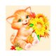 thumbnail image 1 of Generic Cuadro de diamantes DIY 5D sin marco 30x40cm, diseño de gato y flores, decoración vibrante para tu hogar., 1 of 6